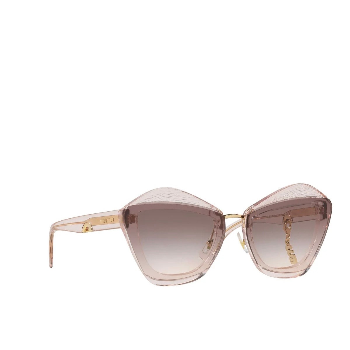 MIU MIU MU 01XS SUNGLASSES 09N4KO Light Brown Transparent cat eye