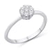 0.25cttw Diamond Round Cluster Promise Engagement Ring For Her 10k White Gold