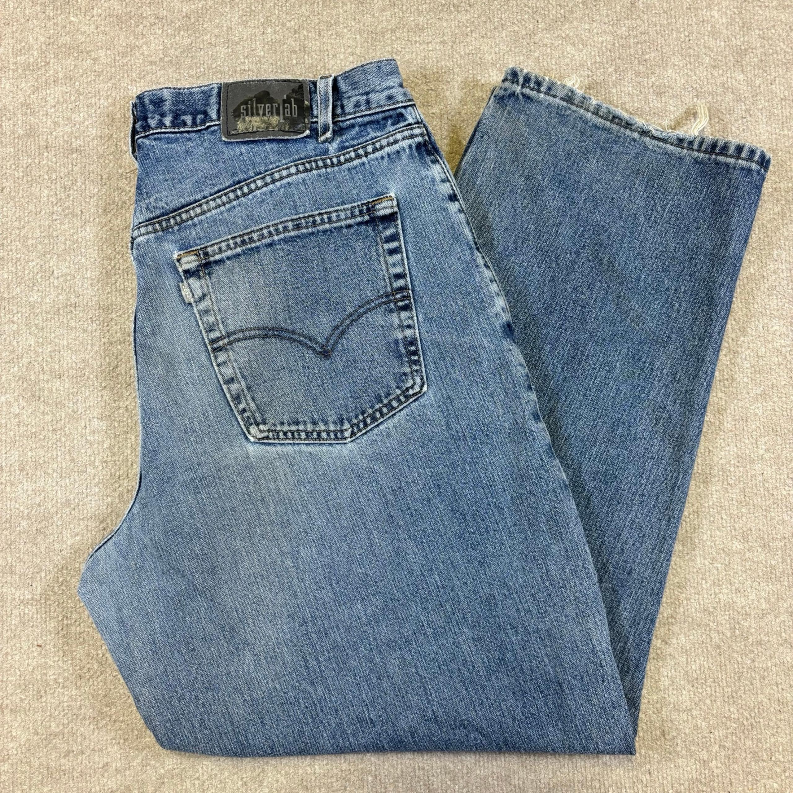 Vintage 90s Levi’s Silvertab Baggy Loose Distressed Jeans Men’s 38x31 Blue