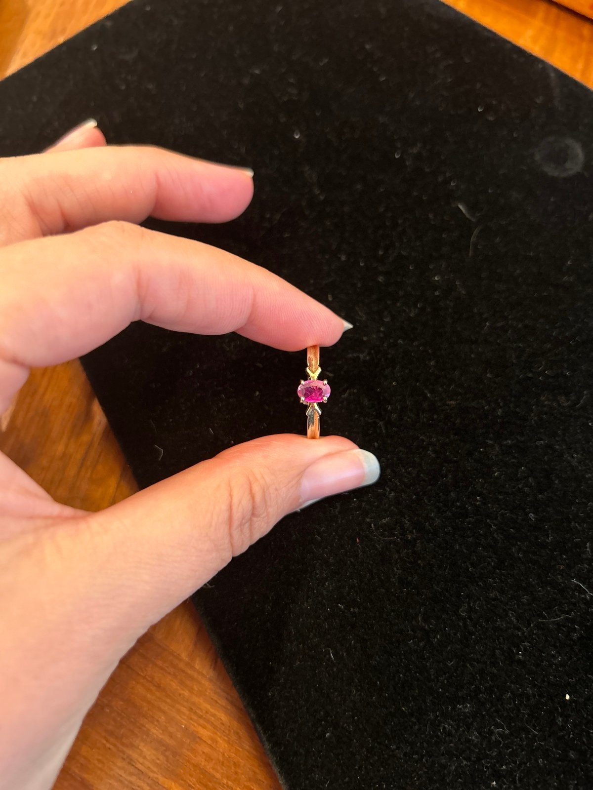 10kt vintage gold ruby ring