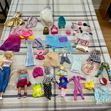 Barbie dolls & bratz & other clothes lot of 64 pieces