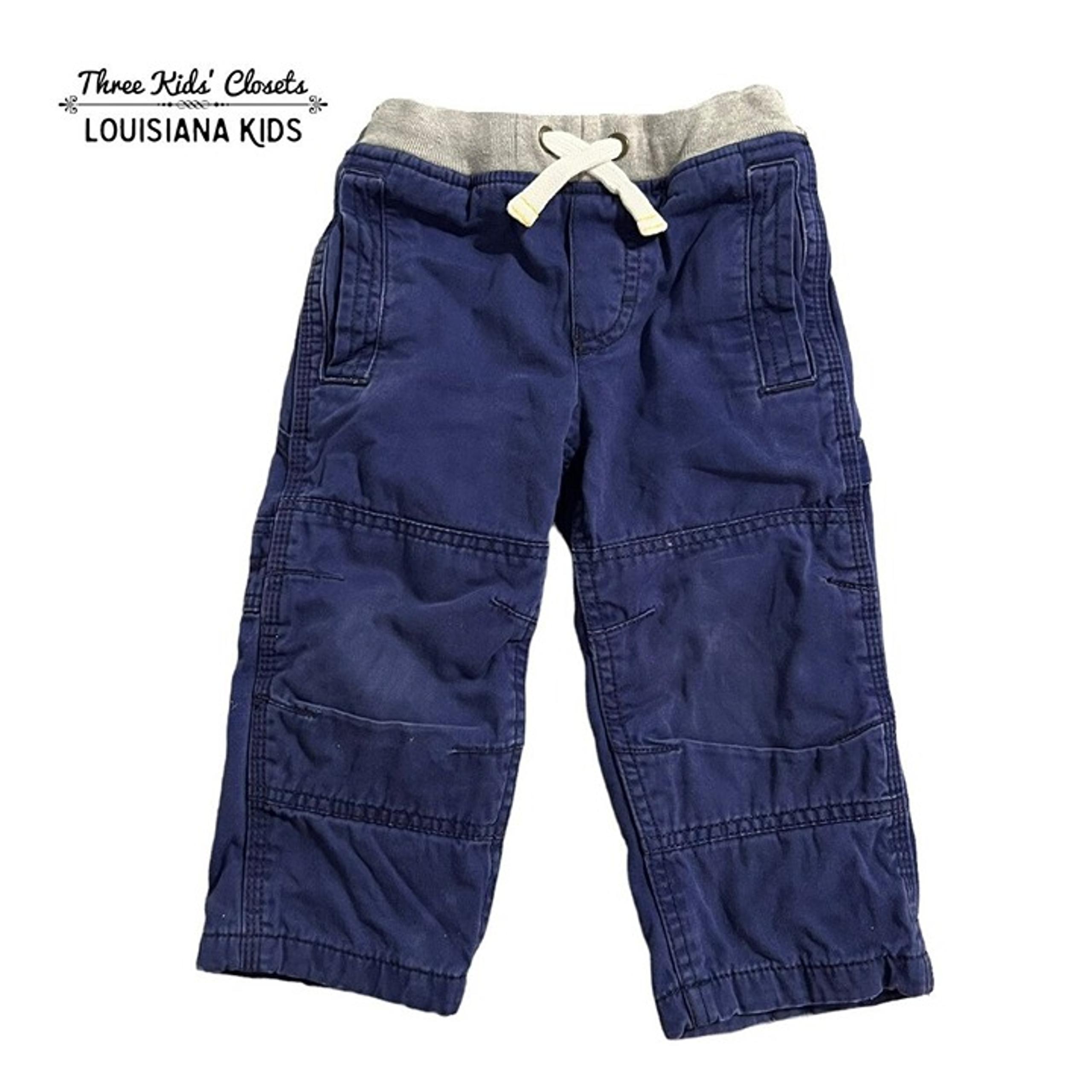 Mini Boden 2Y Navy Blue Jersey Lined Pants