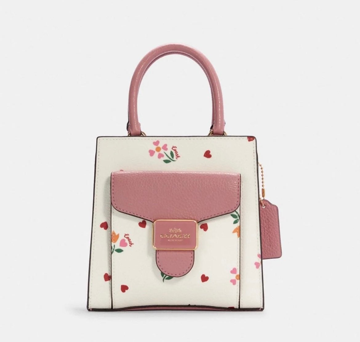 Coach Mini Pepper Crossbody With Heart Petal Print