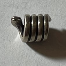 Snake Pandora Sterling Silver Coiled Snake Bead 925 ALE