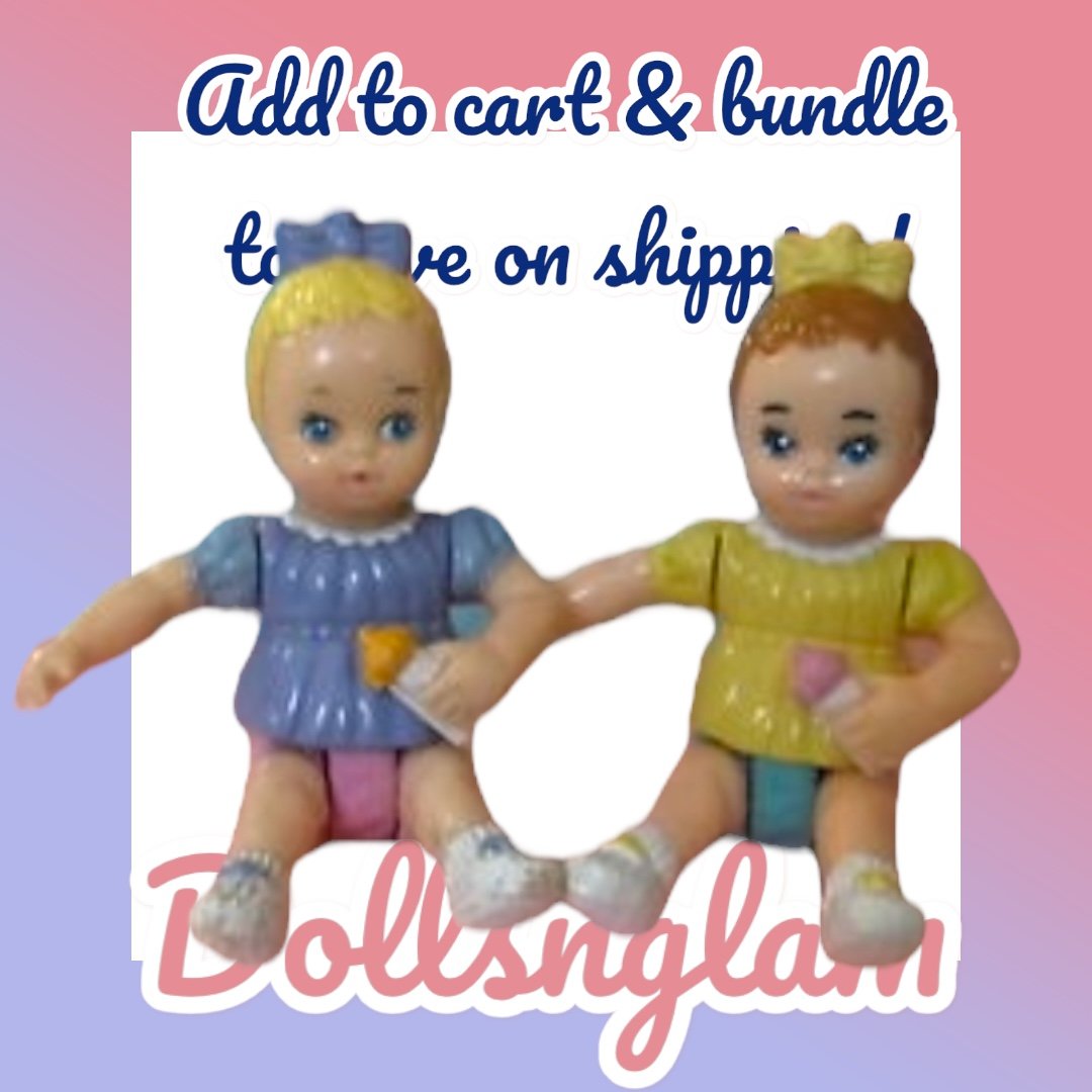 PLAYSKOOL DOLLHOUSE DOLL HOUSE cuties NURSERY BABY GIRL TWIN DOLLS