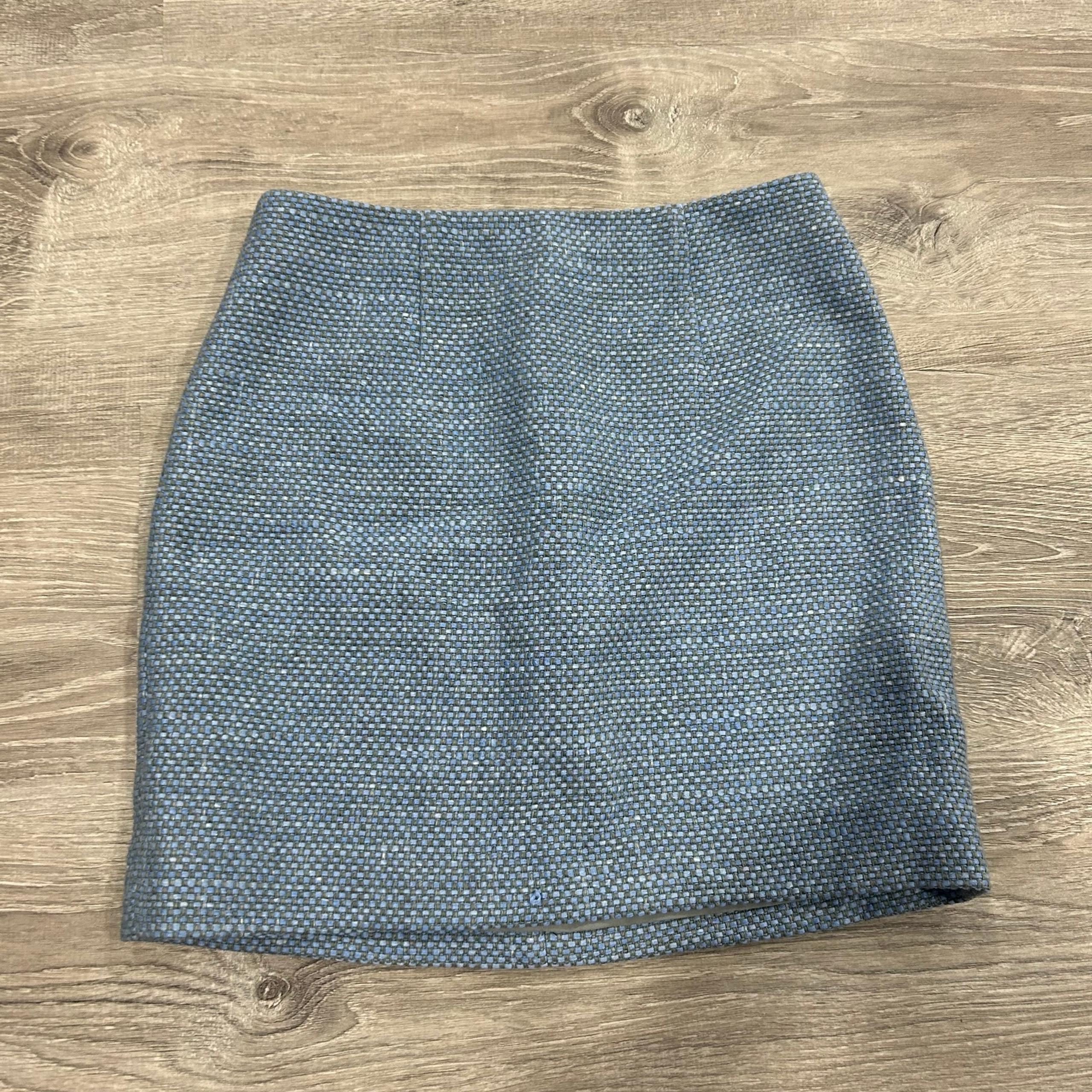 Lagence Blue Tweed Mini Skirt