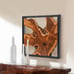 Rustic Teak Wood Wall Decor 17''x17 Farmhouse Live Edge Wall Art Decorative