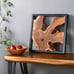 Rustic Teak Wood Wall Decor 17''x17 Farmhouse Live Edge Wall Art Decorative