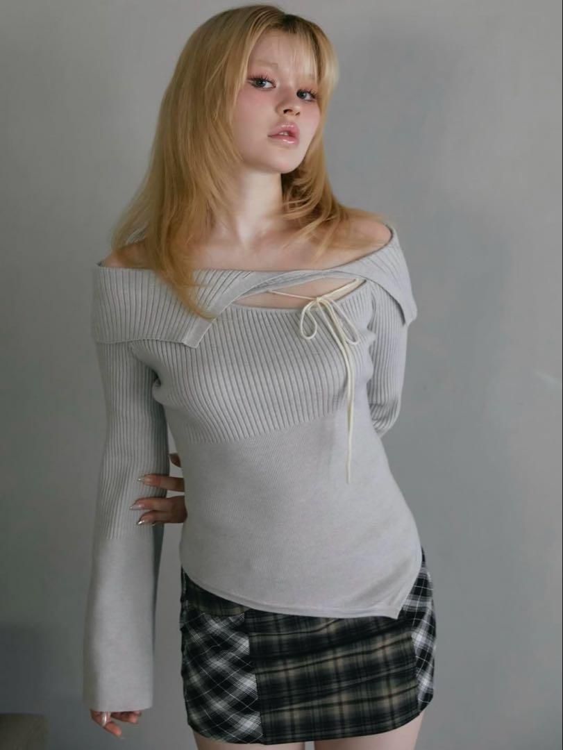 トップス andmary Amari ribbon tops baby pink Amari ribbon tops
