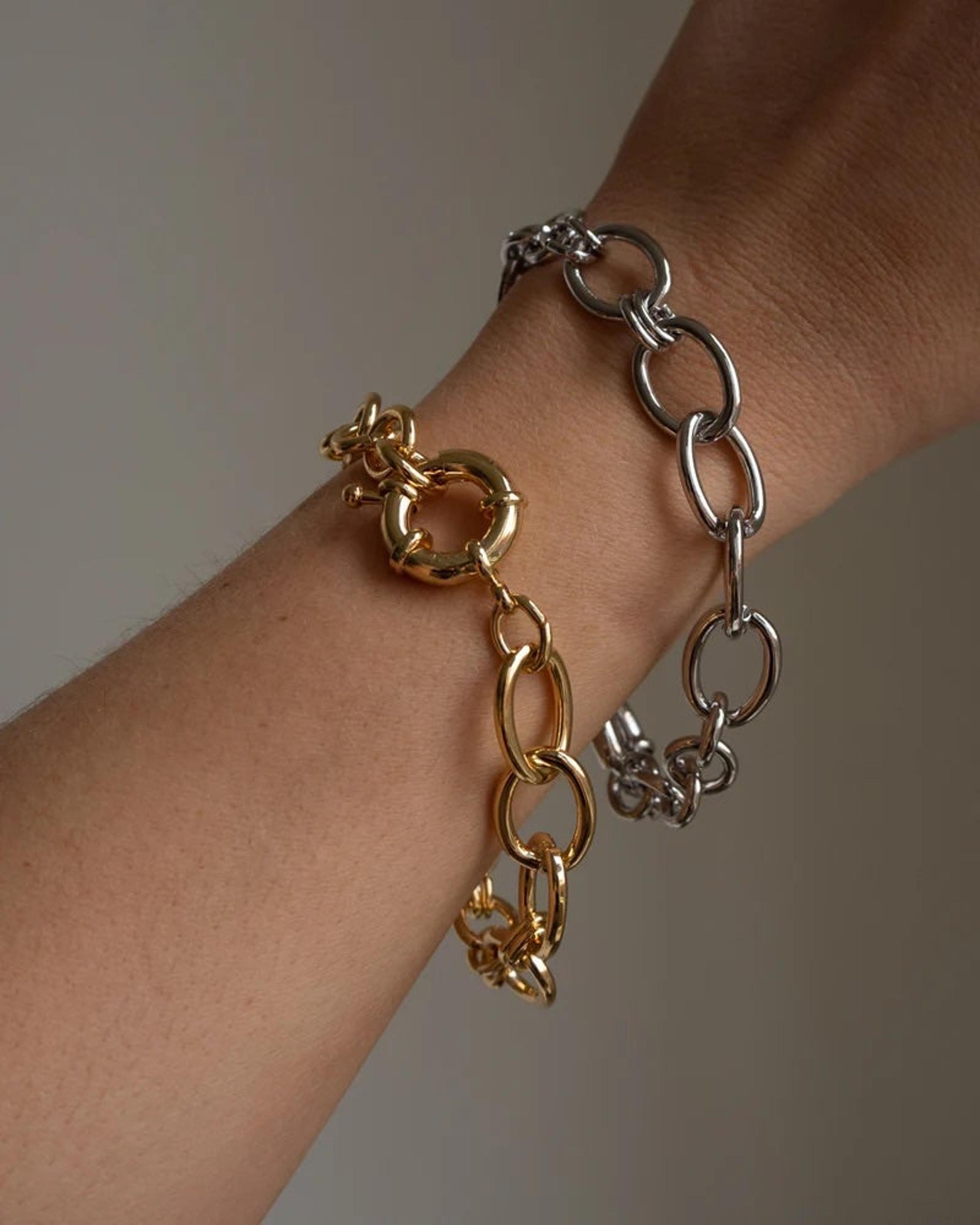 THE CLEO LINK GOLD CHAIN BRACELET