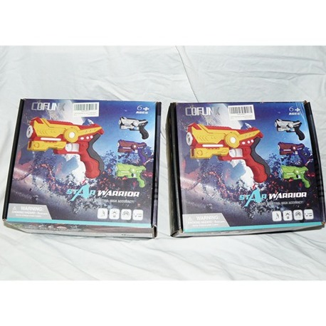 Cofunx Star Warrior Kids Infrared Laser Tag Battle Set w/ 4 Guns & Vests, 2 Sets