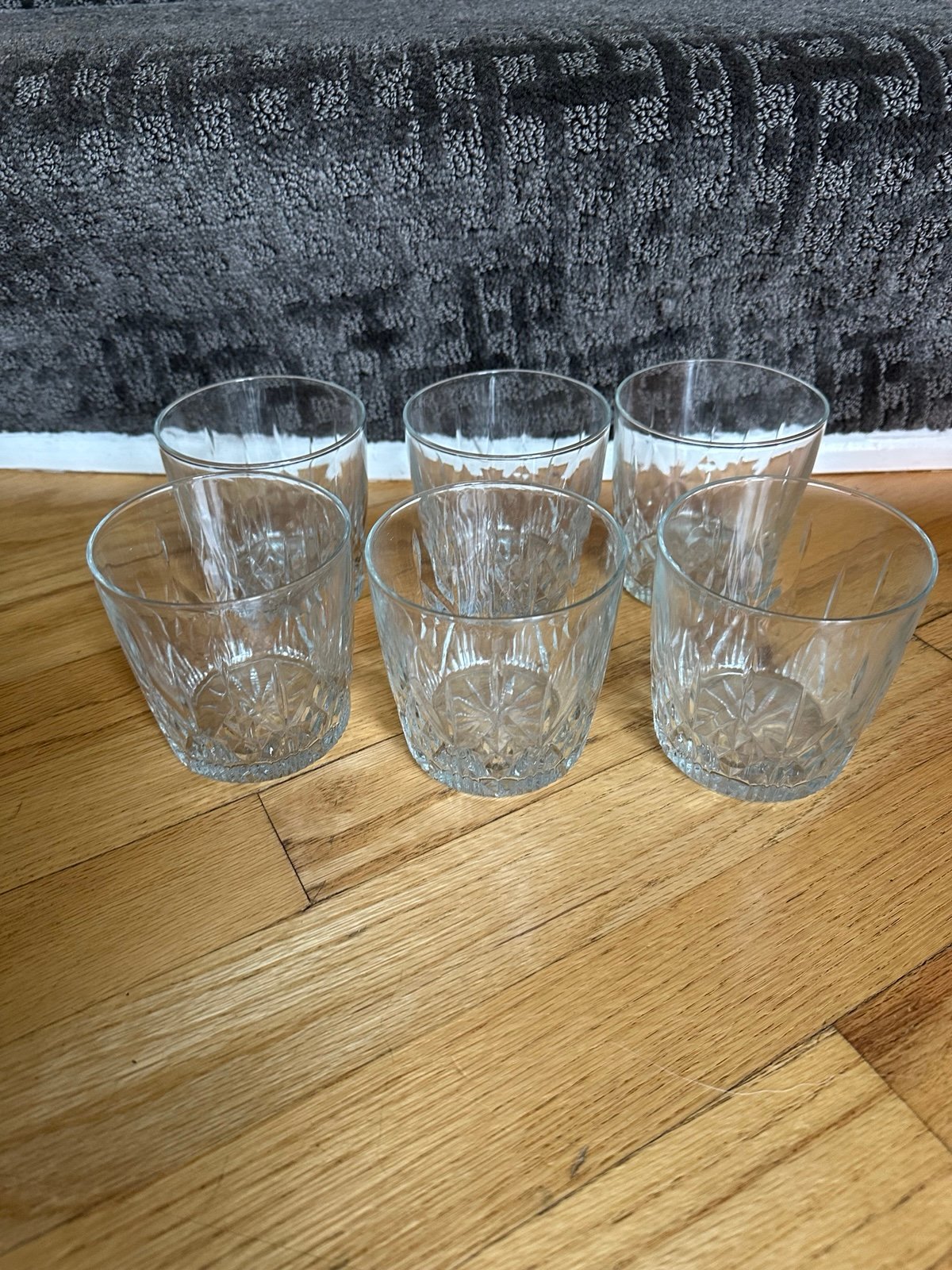Vintage diamond cut Whiskey Glasses