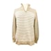 Karen Scott Quarter Zip Sweatshirt | Size Large | Cream • White
