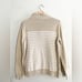 Karen Scott Quarter Zip Sweatshirt | Size Large | Cream • White