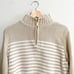 Karen Scott Quarter Zip Sweatshirt | Size Large | Cream • White
