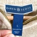 Karen Scott Quarter Zip Sweatshirt | Size Large | Cream • White