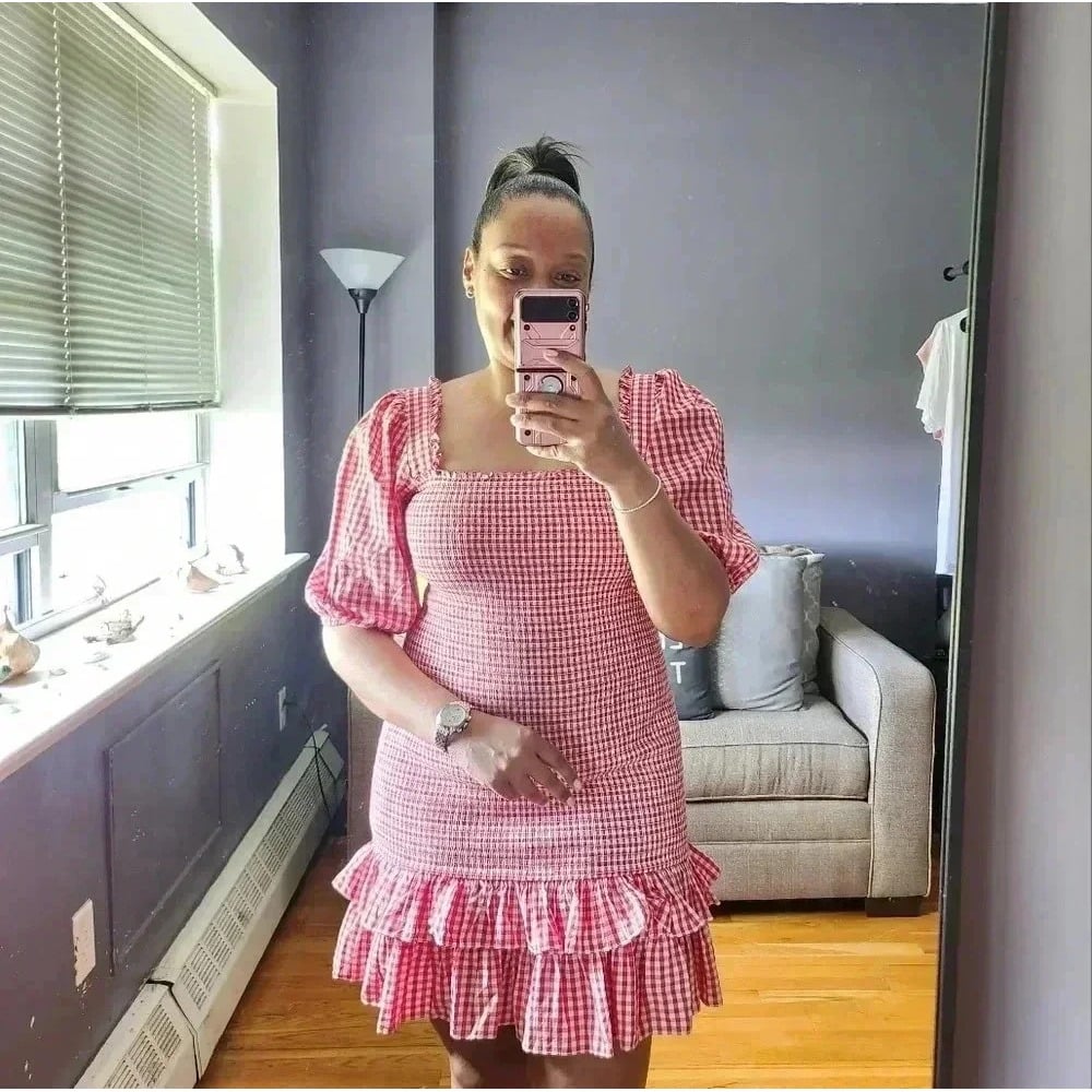 By Timo-smocked ruffle dress