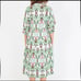 Vilagallo Tammy Aztek Watercolour Print Tiered Cotton Dress