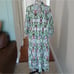 Vilagallo Tammy Aztek Watercolour Print Tiered Cotton Dress