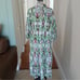 Vilagallo Tammy Aztek Watercolour Print Tiered Cotton Dress