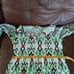 Vilagallo Tammy Aztek Watercolour Print Tiered Cotton Dress