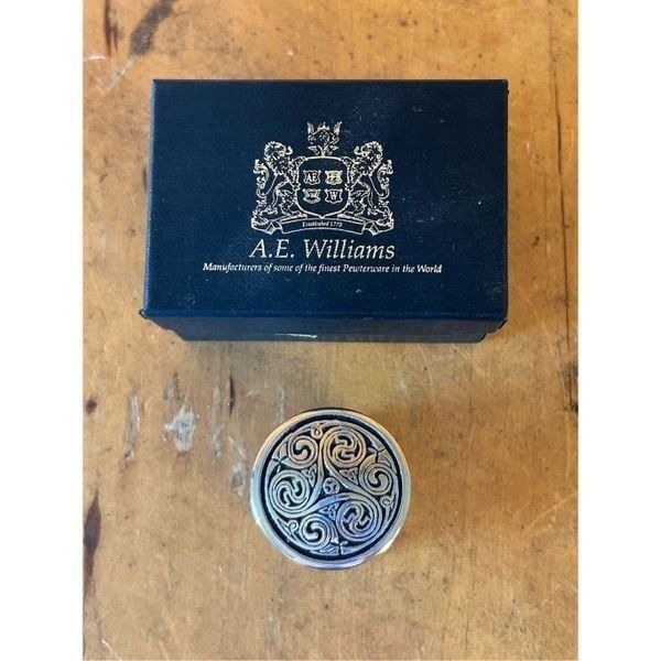 Solid Pewter Ring Box Celtic Design By A.E.Williams (0116) NIOB