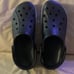 Crocs Bayaband Unisex Black Clog Mule With White heel Size 11