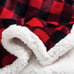 Christmas Sherpa Fleece Throw Blanket, Super Soft Warm Buffalo Plaid 50 x60