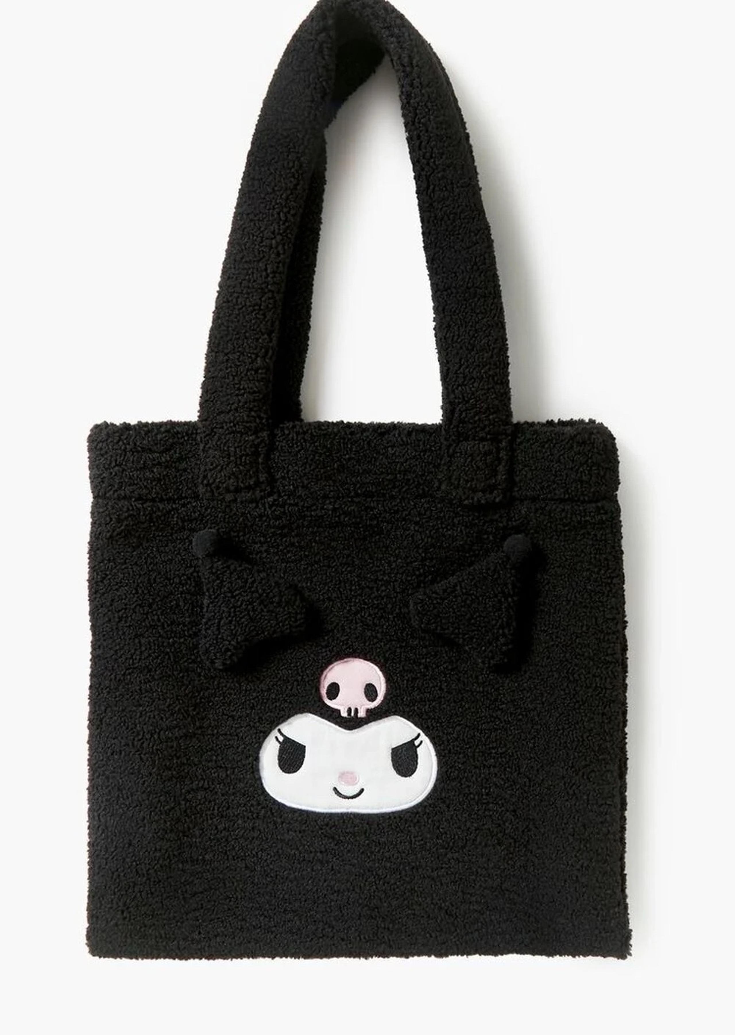 Forever 21 Kuromi Sanrio Faux Shearling Plush Tote Bag NWT