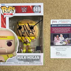 WWE Hulk Hogan Signed Ripping Shirt 2024 Hulkamania Funko Pop! #149 With JSA COA