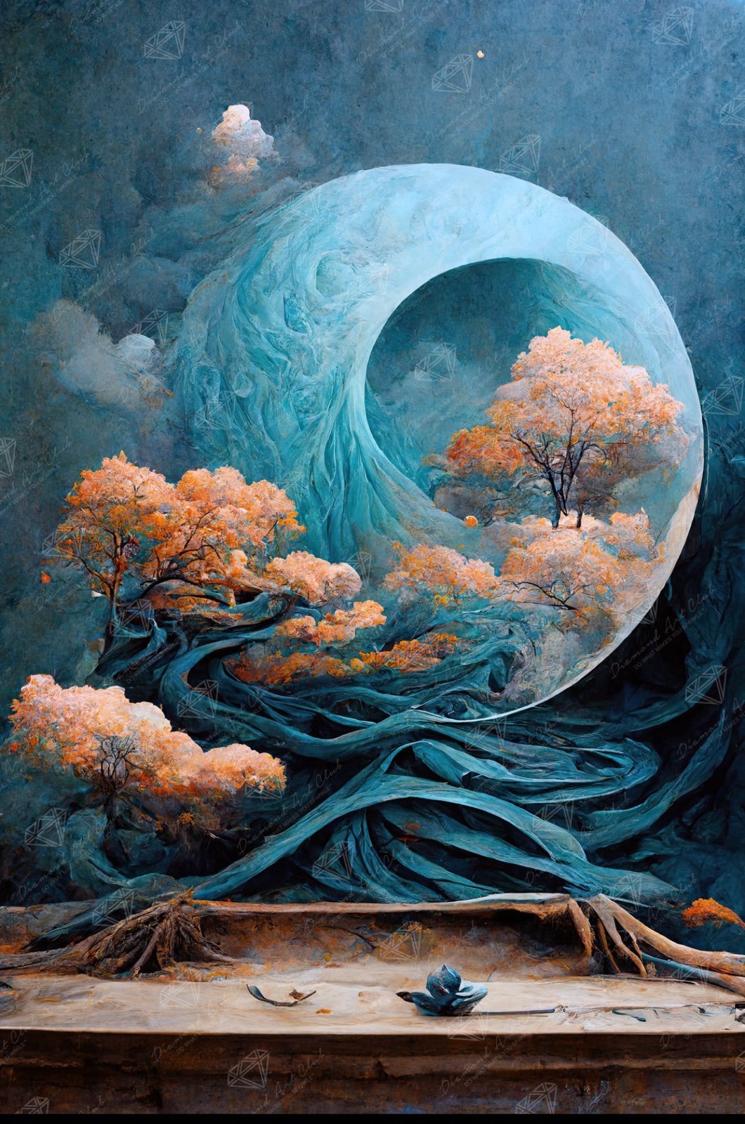“Surreal Blues” by Color Out of Place & DAC (NIB) Diamond Painting