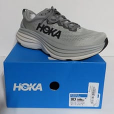 HOKA Men's Bondi 8 Running Shoes Sharkskin/Harbor Mist US Size 8D