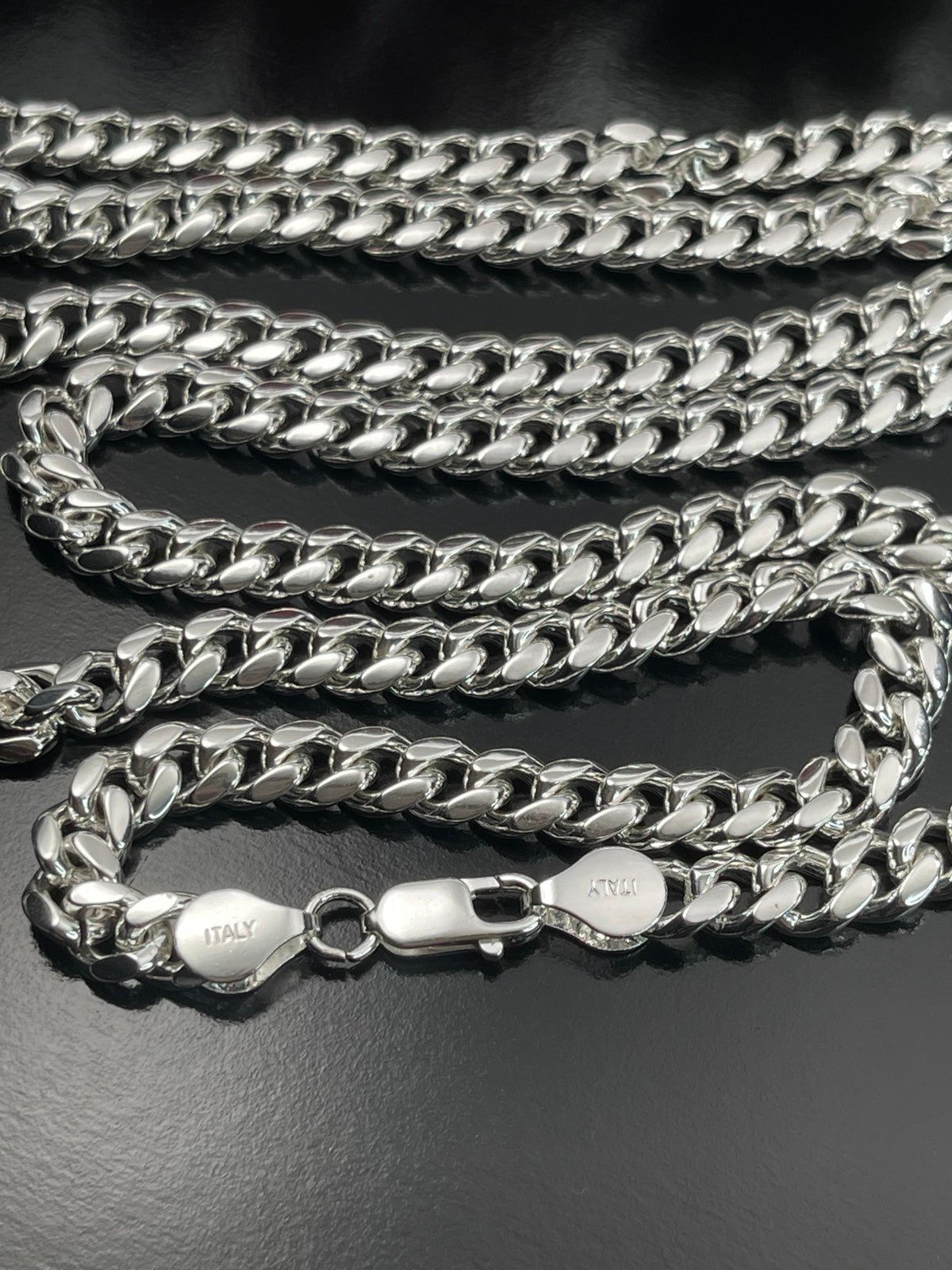 Silver 925 width 7mm Italian Cuban link chain 26 inch