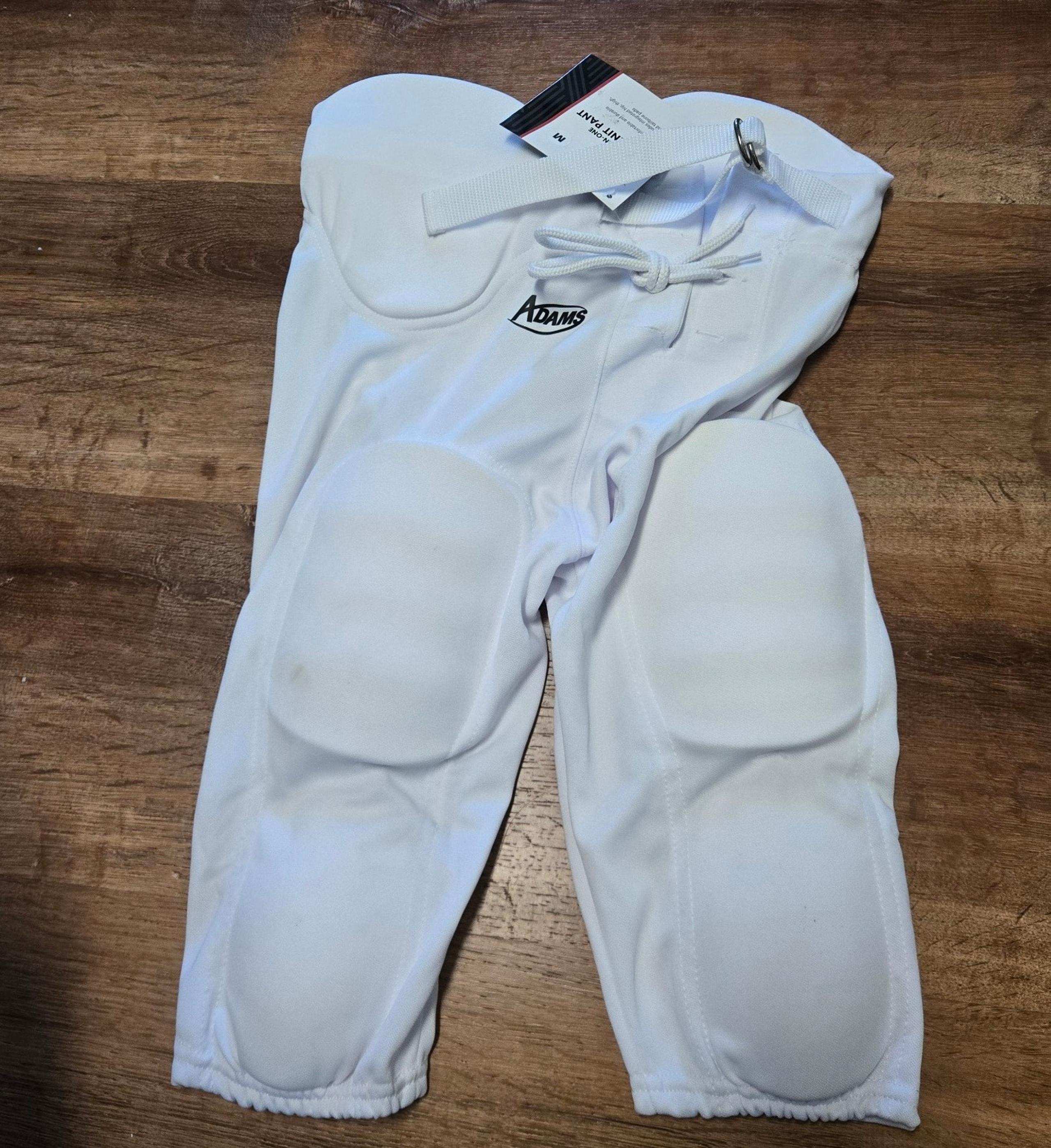 NWT!! Adams White Padded Football Pants Youth Medium
