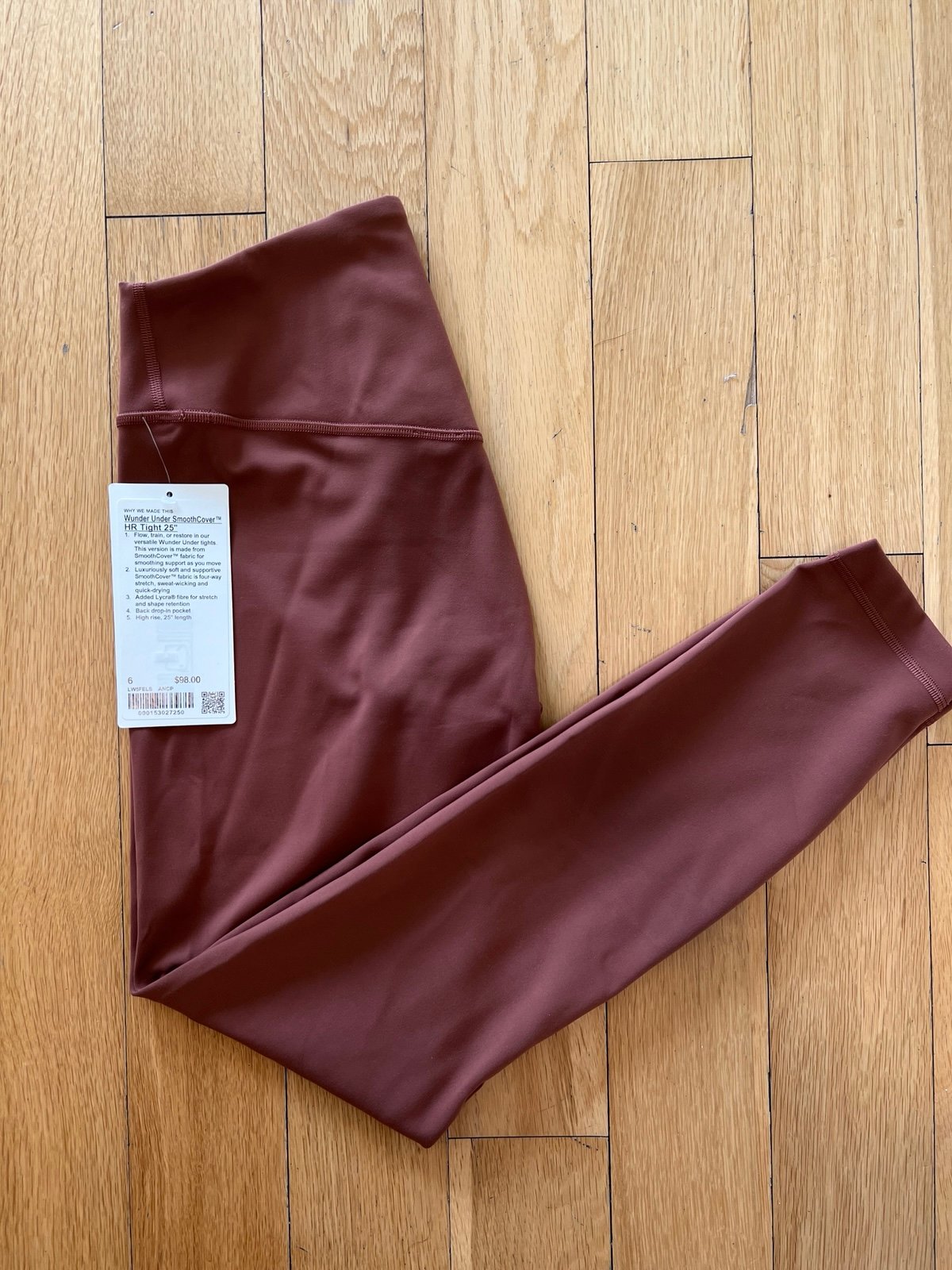 NWT Lululemon Wunder Under SmoothCover HR Tight 25” Ancient Copper Size 6