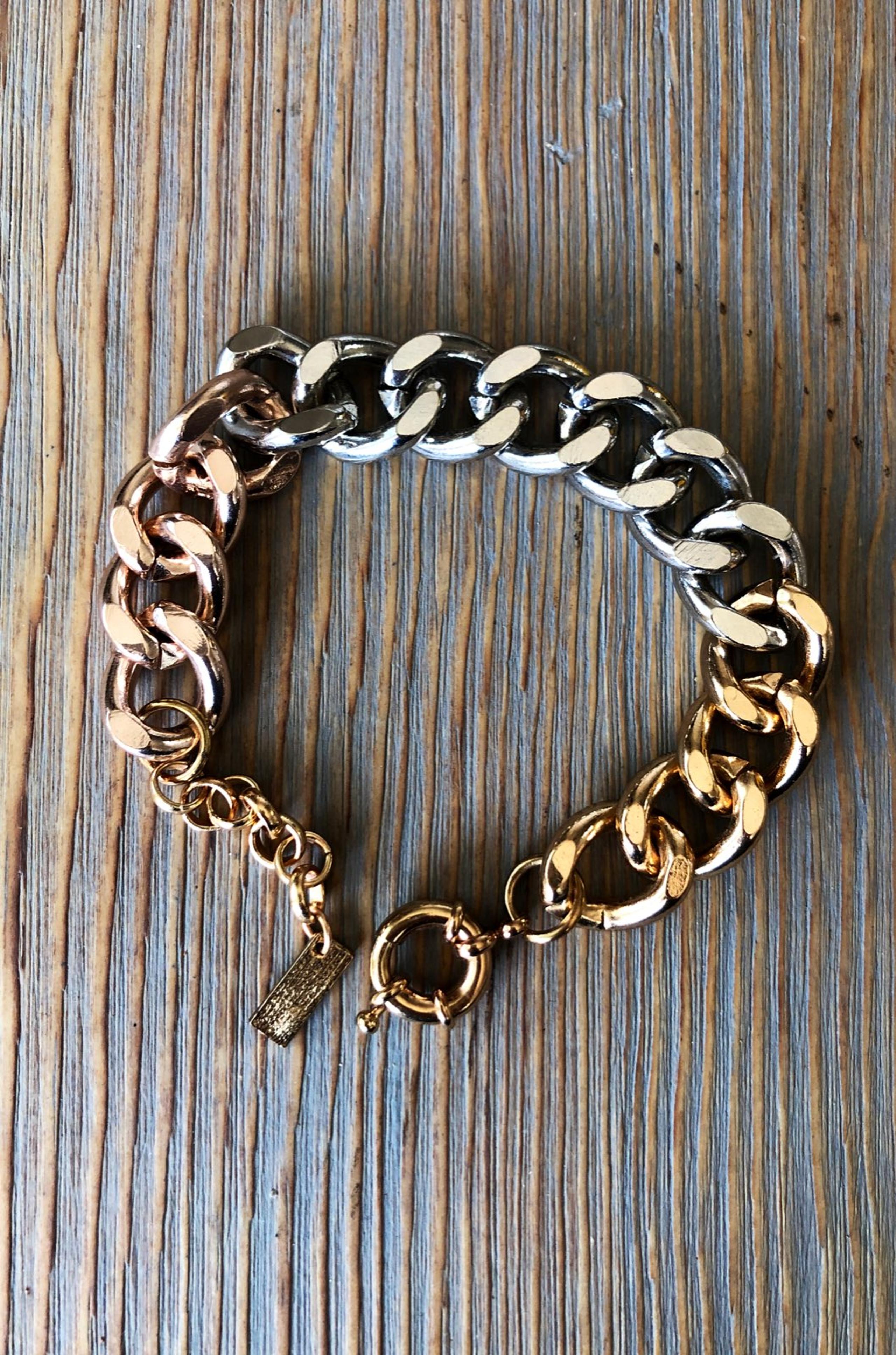 LUV AJ Gold Silver Rose Bracelet