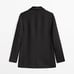 NWT. Massimo Dutti Black 100% Wool Micro-Textured Open Blazer. Size 4.