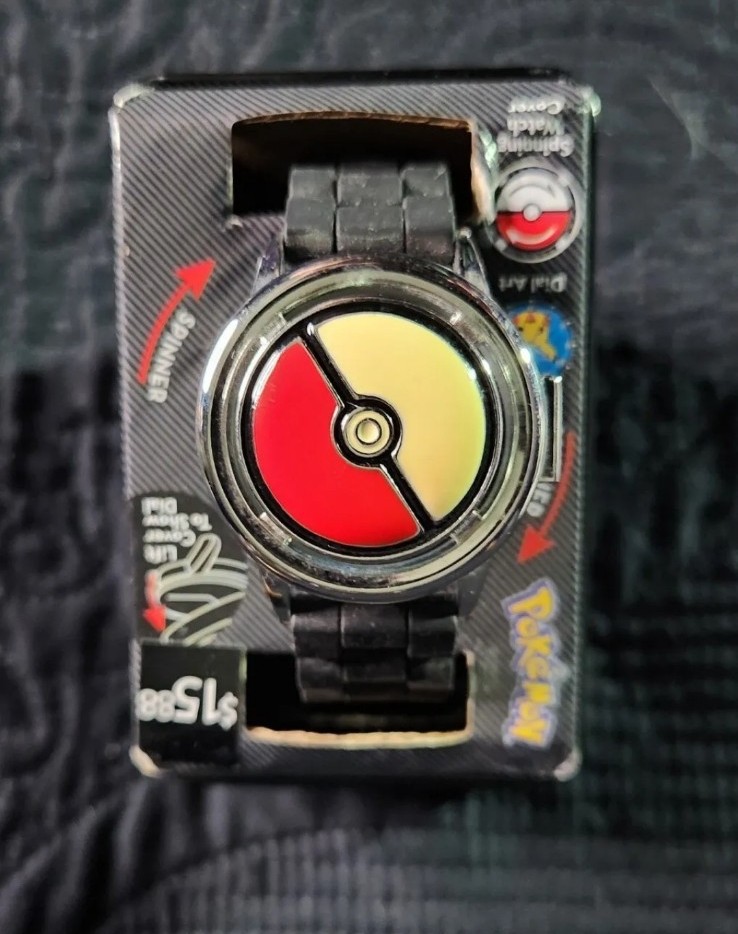 Pokemon Pikachu Metal And Silicone Watch - Black - Model