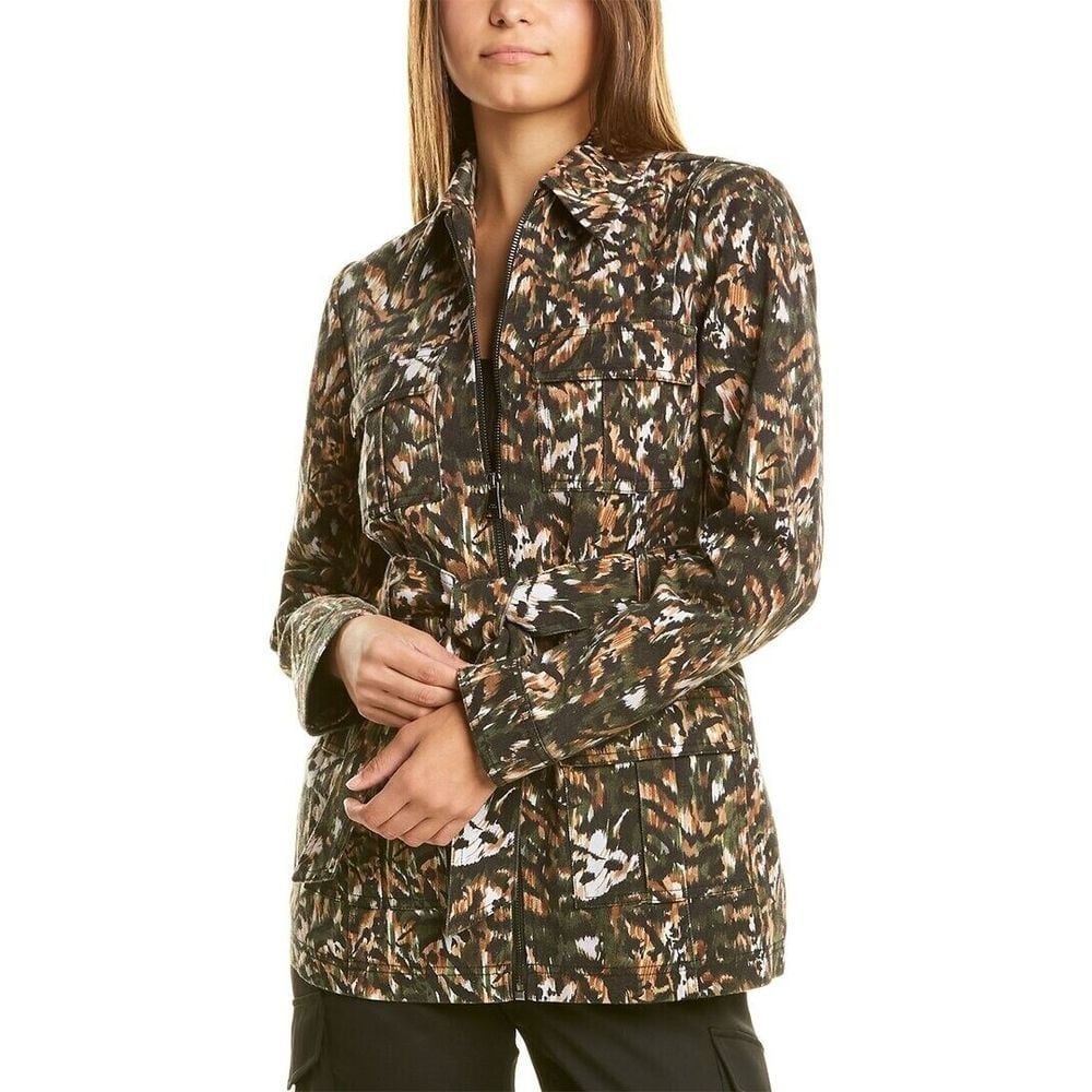 Ted Baker Womens Inniza Urban Camo Print Utility Jacket Khaki Size 2/ 6 US