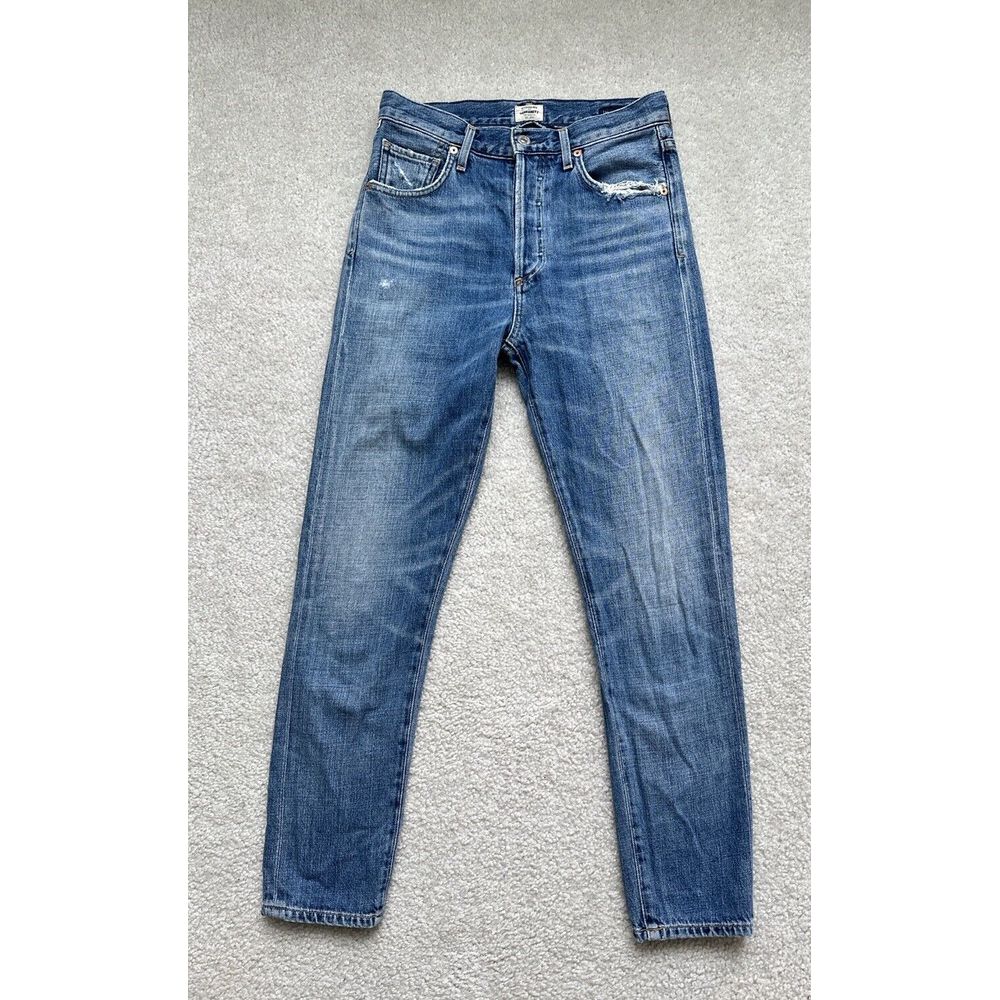 Citizens of Humanity liya high rise classic fit crop jeans size 23 blue