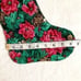 Handmade Quilted Floral Christmas Stocking Set