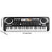 Electronic Organ. Beginners Toy Multi-functional 61-key Organ with Mike