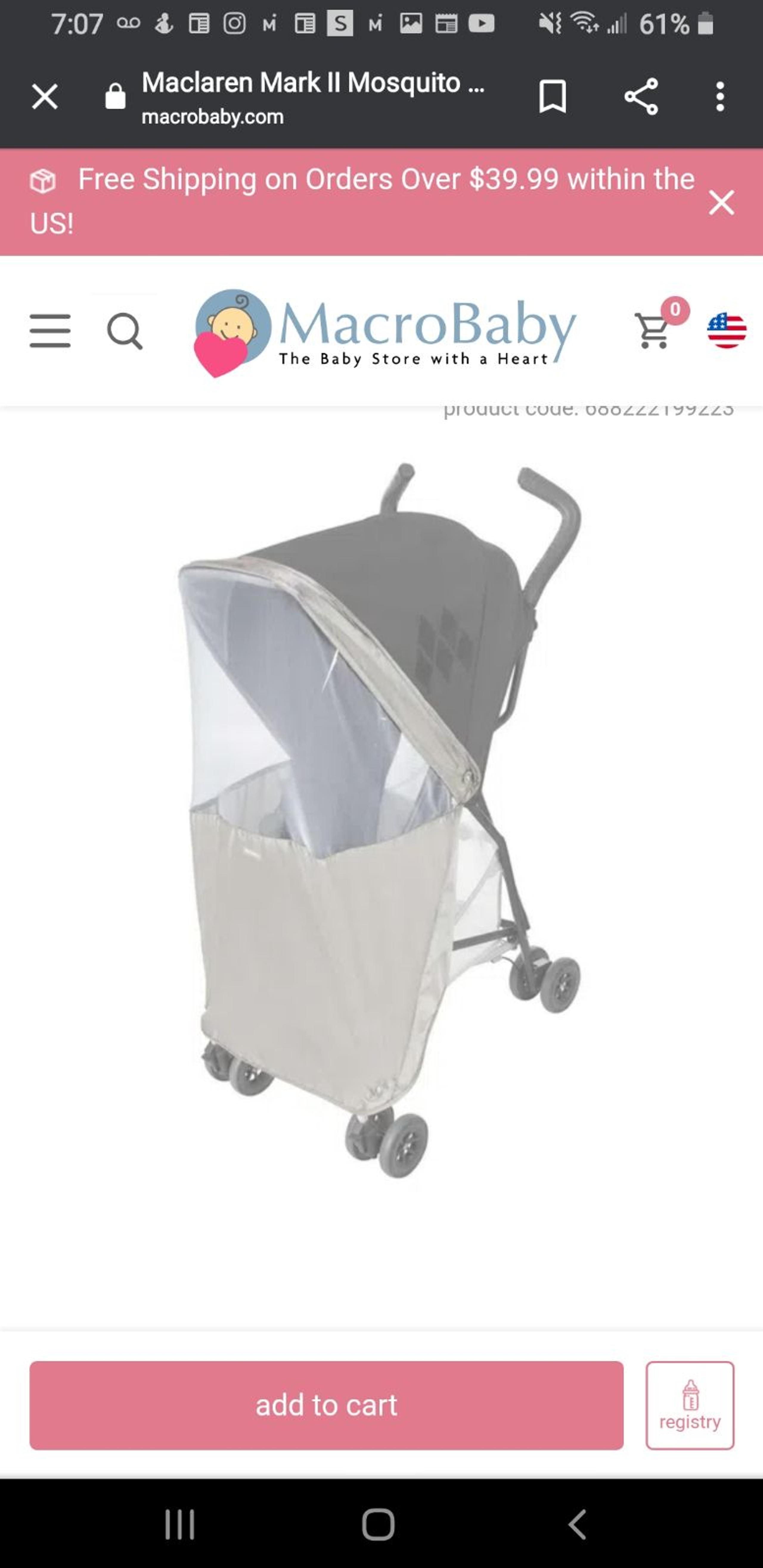 Maclaren Mark || mosquito net