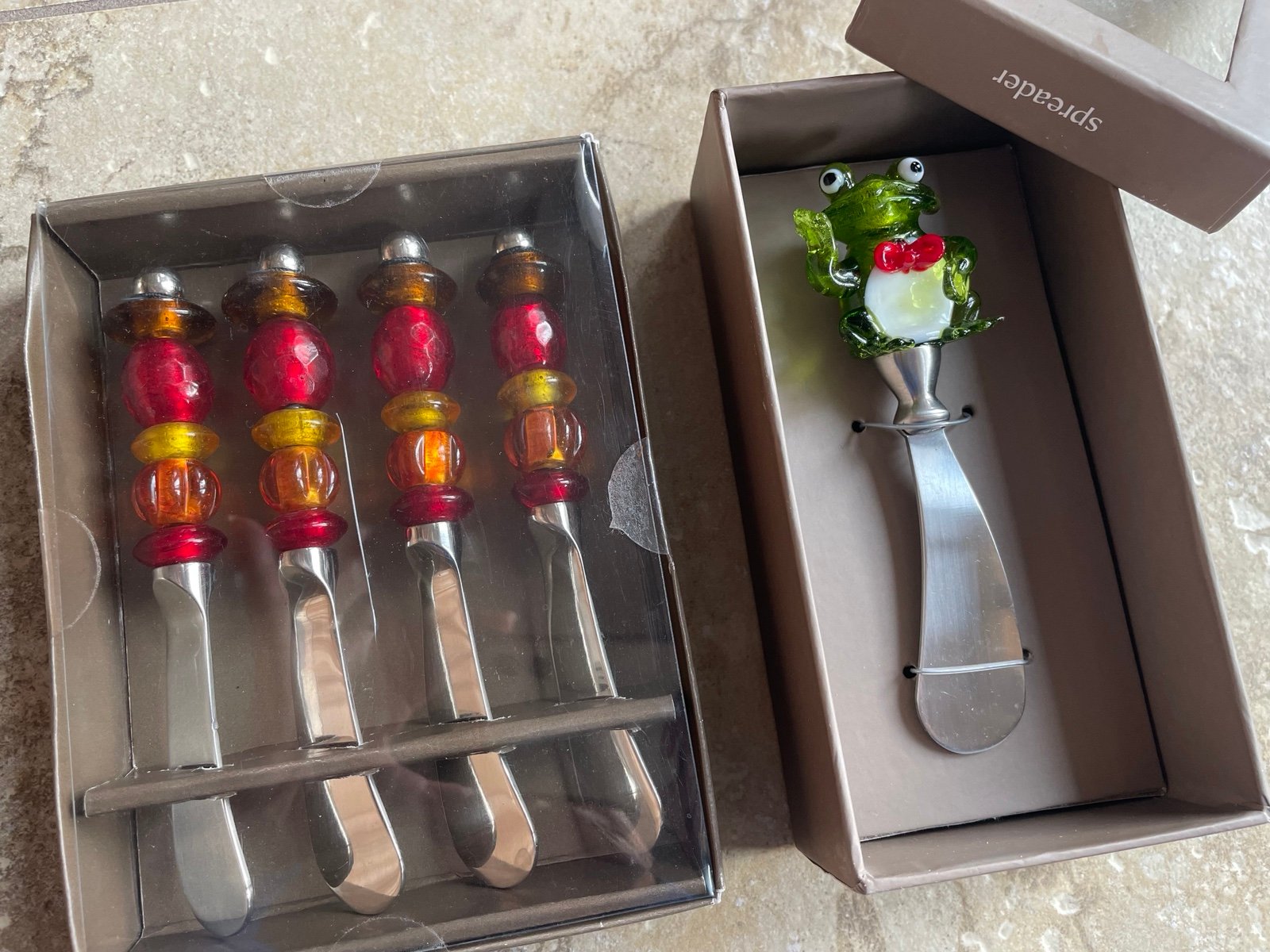 Pier 1 Imports Spreaders, Beaded Set & Frog Spreader, NEW