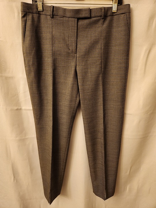 NWOT Brooks Brothers Women's Houndstooth Black and Gray Pants Sz 8.