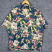 Vintage Polo Ralph Lauren Camp Shirt XLarge Men's Floral Blue Linen Ramie