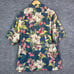 Vintage Polo Ralph Lauren Camp Shirt XLarge Men's Floral Blue Linen Ramie