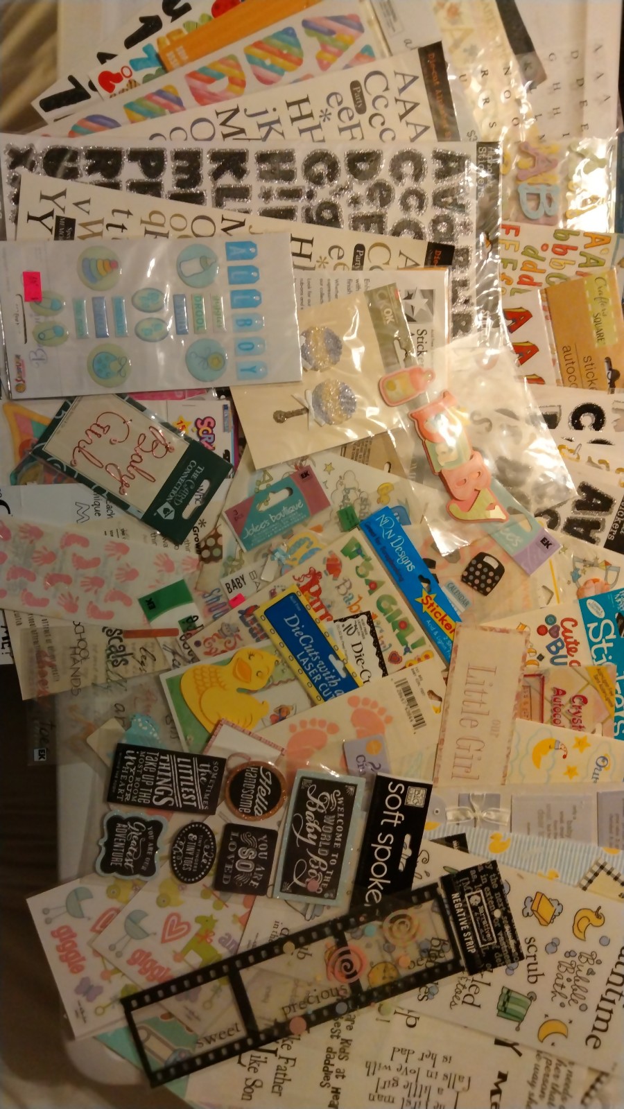 Scrapbooking stickers