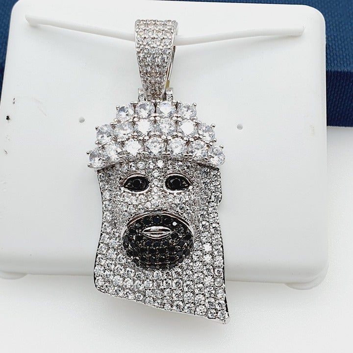 925 Sterling Silver Plated CZ Pendant, EVBRS352