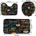4 Pcs Play Game Shower Curtain Set, Abstract Videogame Controller Pattern